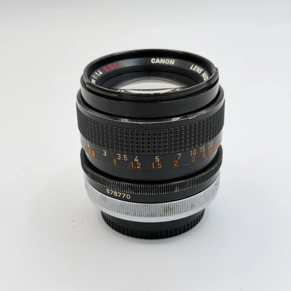Canon FD 50mm f1.4 SSC Prime Lens Manual Focus SLR Breech Lock Made in Japan